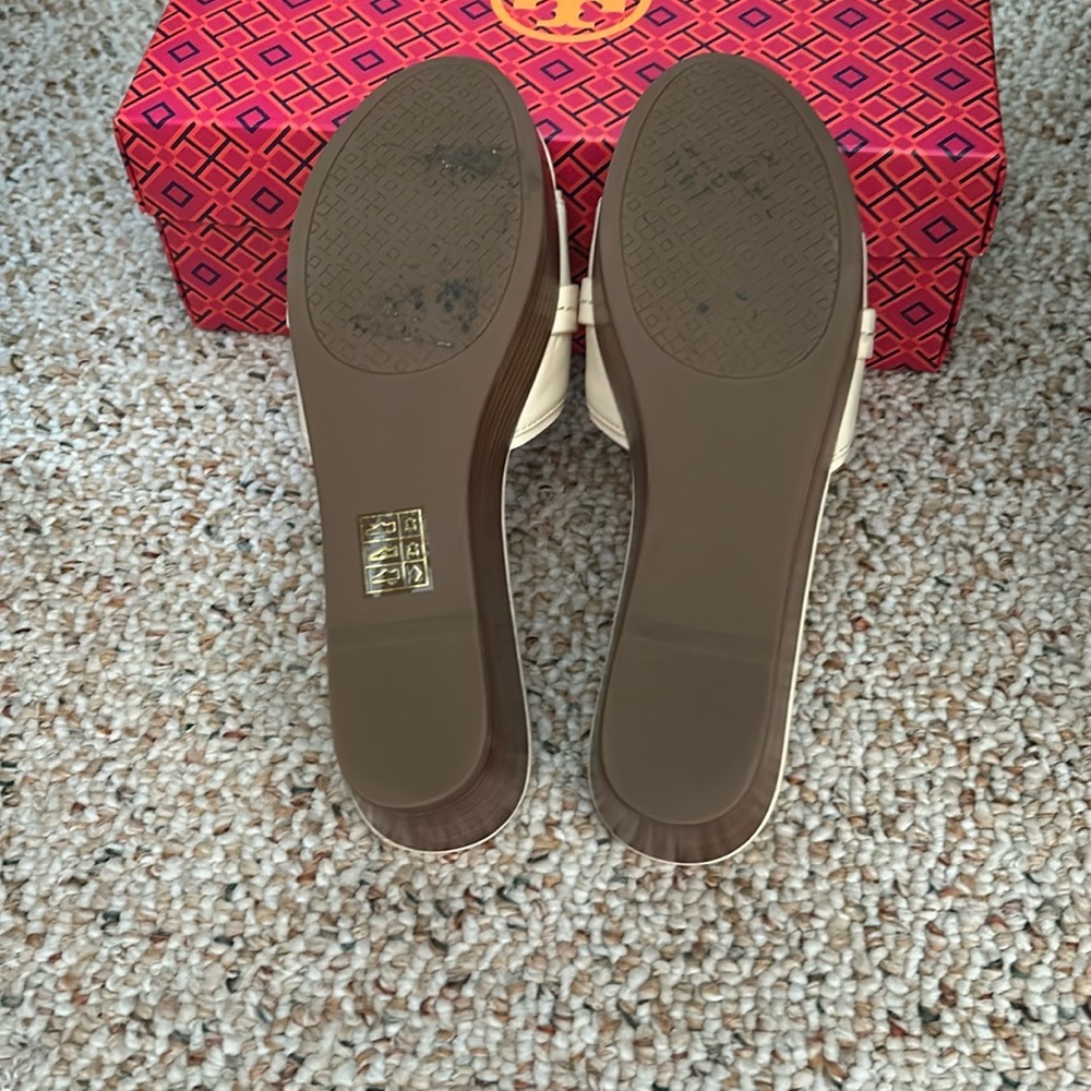 Tory Burch Vanilla Cream Madalena 70mm Wedge Shoes - Picture 4 of 5
